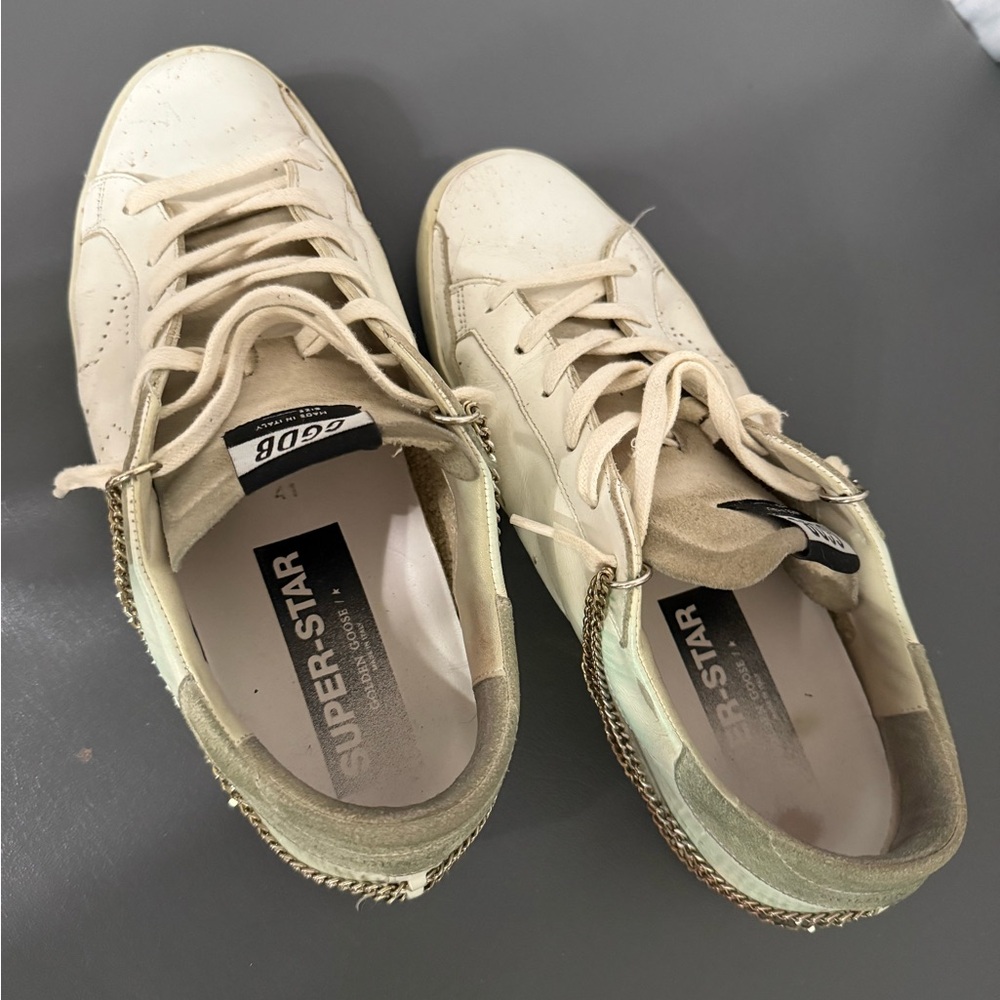 Golden Goose Cream White Low-Top Sneakers - Picture 3 of 5
